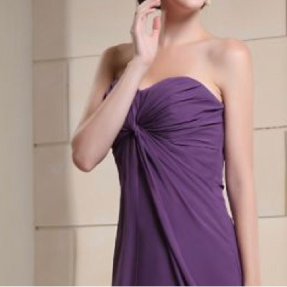 Bill Levkoff Plum convertible long Party Dress